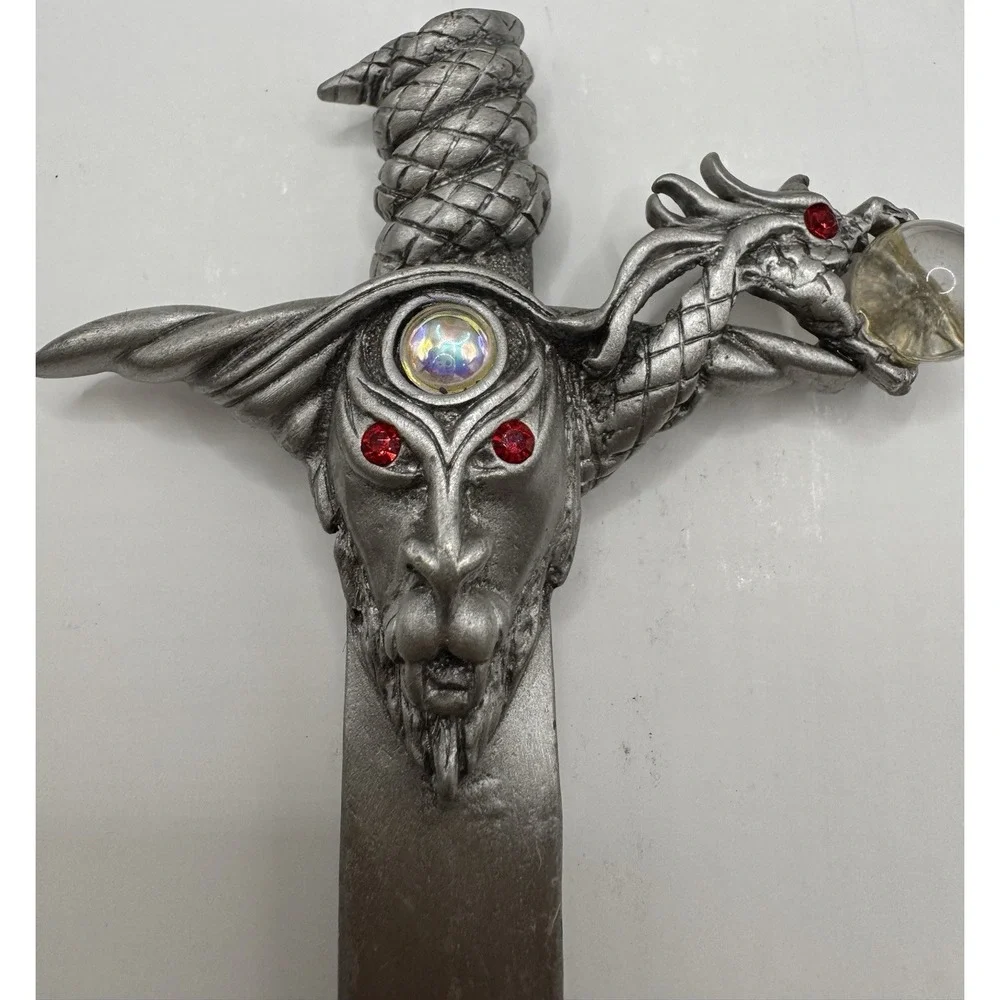 Dragon Sword Pewter Pin Medieval Gothic Vintage JJ Jonette‎ Fantasy